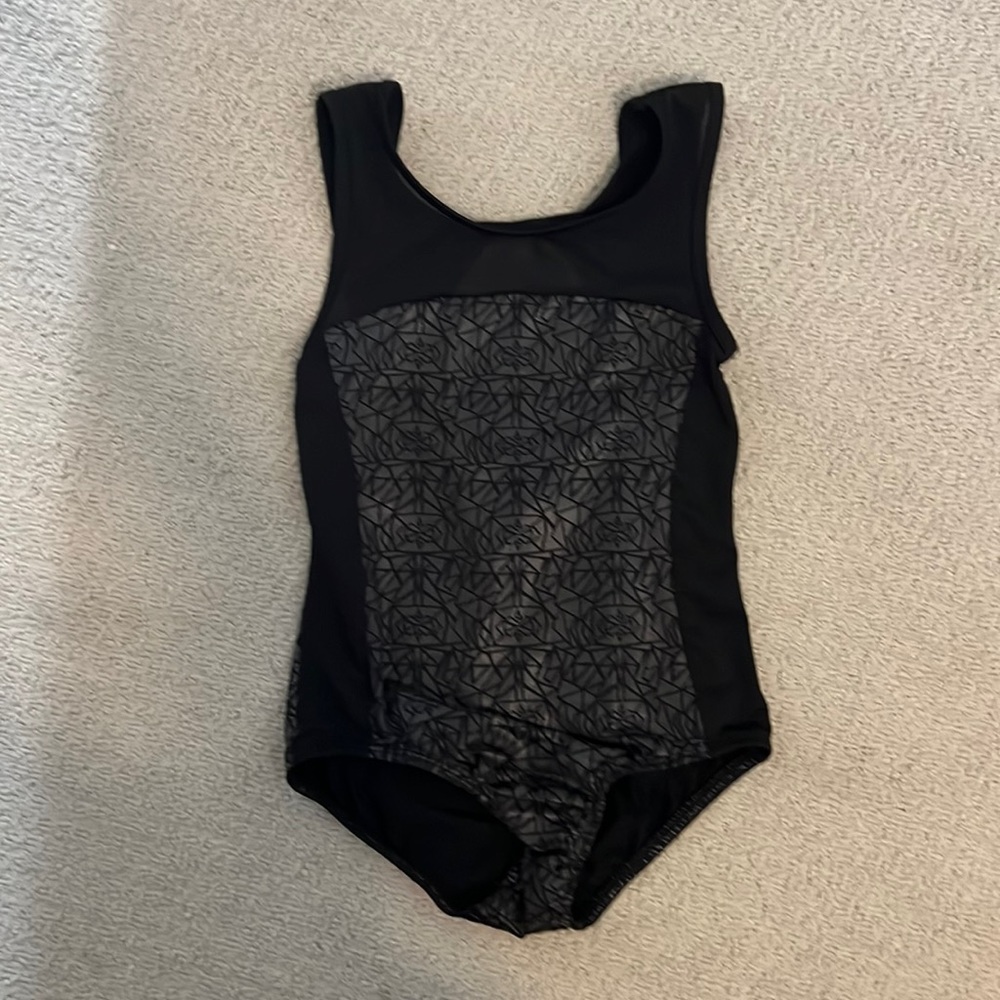 Girls Black & Gray Leotard